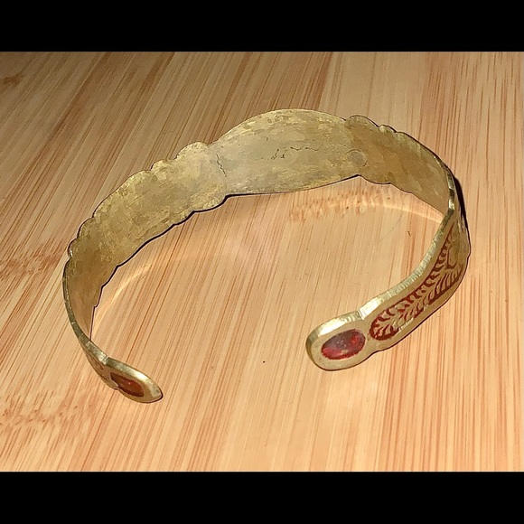 Vintage Boho Gold Toned Cuff Bracelet - Picture 4 of 4